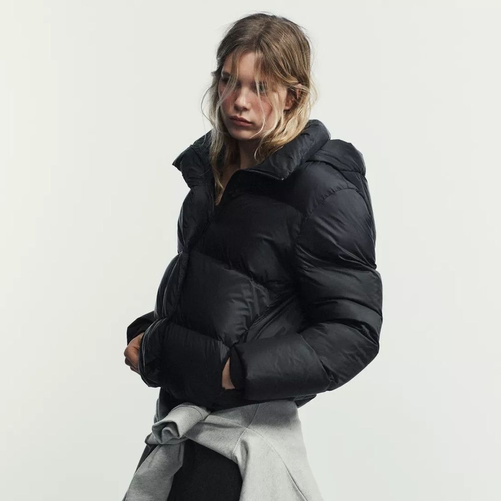 ZARA WATER REPELLENT WINDPROOF HOODED DOWN - Picture 7 of 13